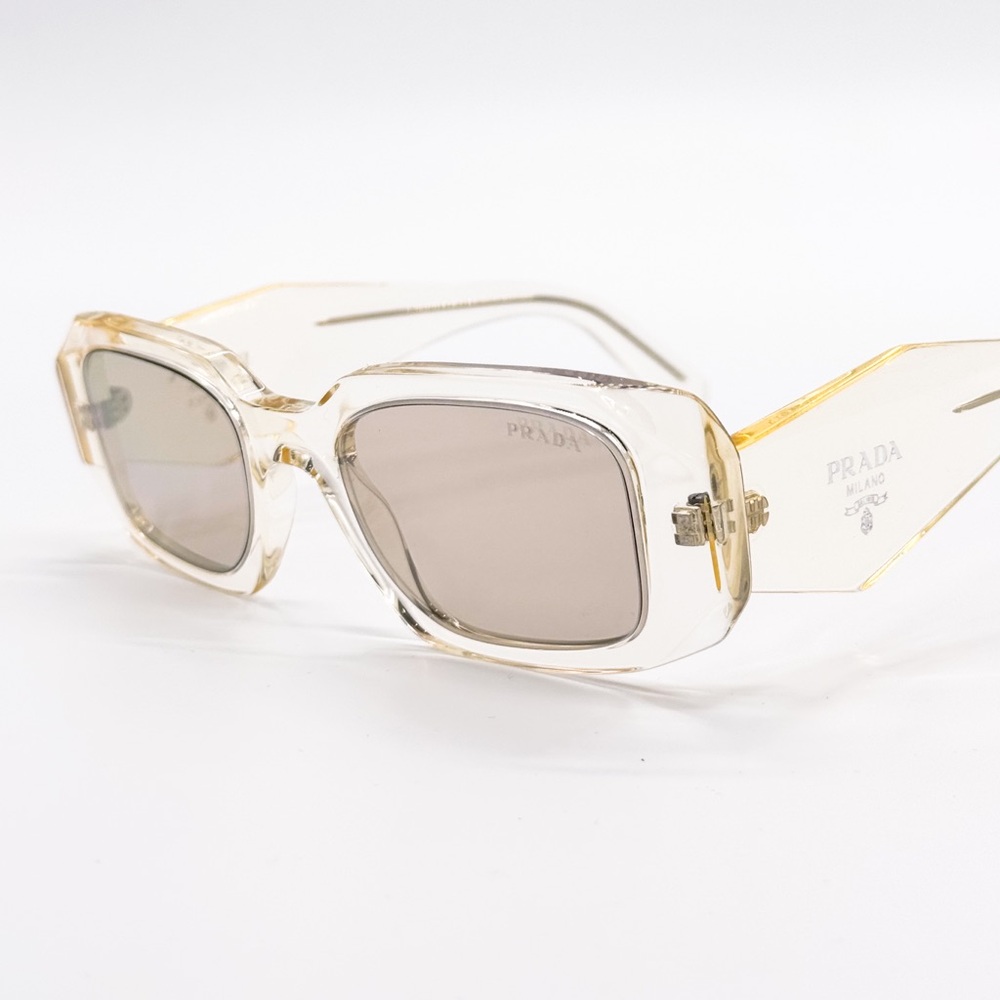 NEW PRADA PR17WS 19X30N SQUARE YELLOW WOMEN SUNGLASSES PRADA SPR 17W 19X30N - Picture 6 of 10